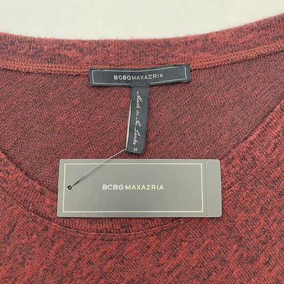 BCBGMaxAzria Sweater Burgundy Dolman Sleeve Pullover Lightweight Womens Medium - Picture 5 of 10